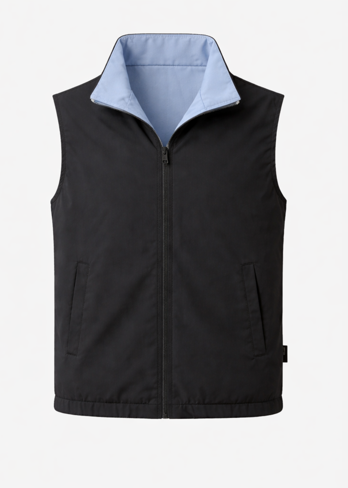 Dubbelzijdige Bodywarmer | Baby Blauw & Zwart