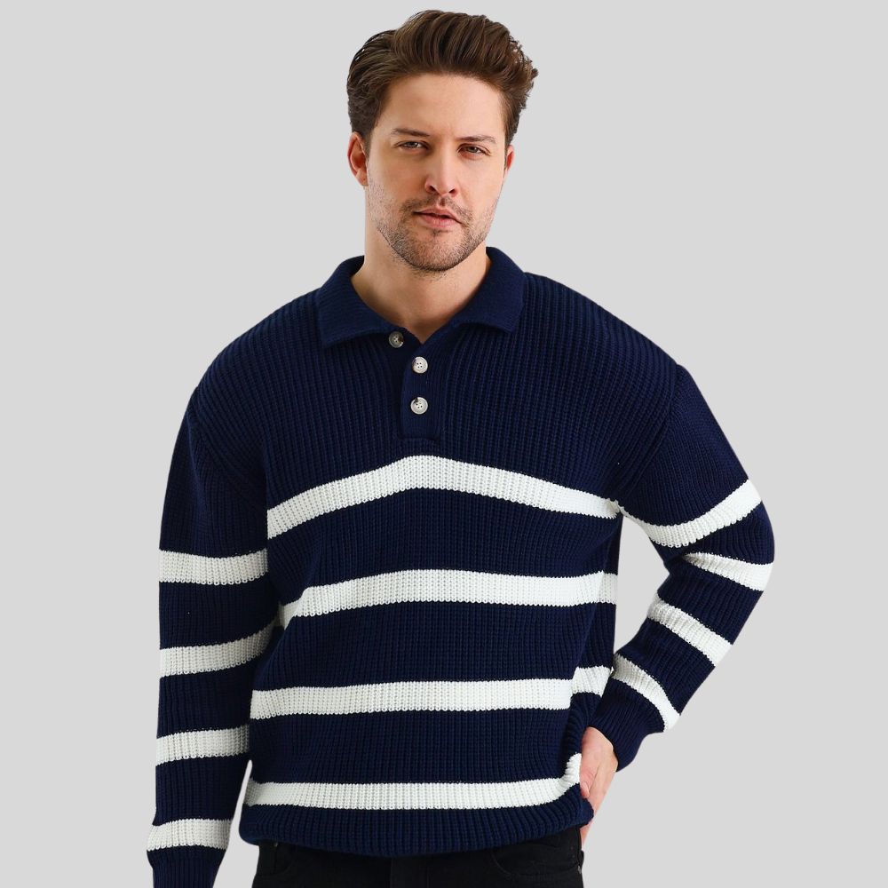 LIO | Striped Polo Knitwear Sweater
