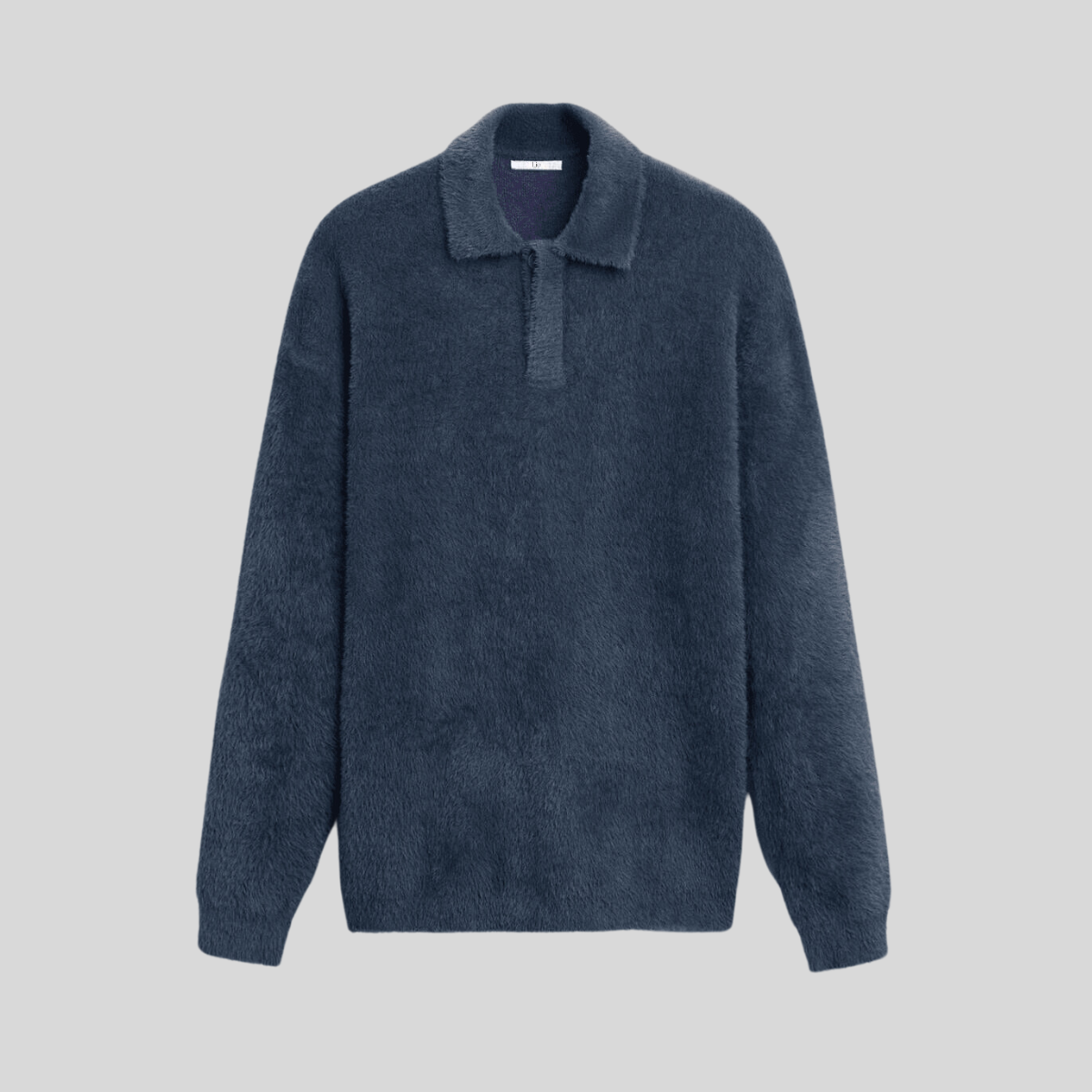 LIO | Knit Polo Shirt with Faux Fur